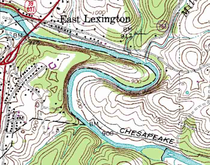 meander river valley map